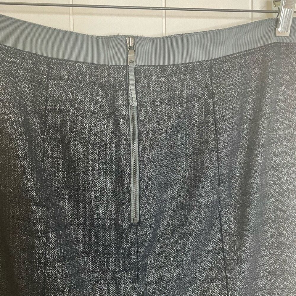 Ann Taylor Loft Women’s Small Grey A Line Mini Skirt Slit Back Zipper - Picture 5 of 10